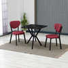 Hanah Home Trpezarijski sto i stolice Elma , Bordo-crni