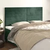 Uzglavlje tamnozeleno 180x5x118/128 cm baršunasto