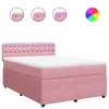 vidaXL vidaXL Box spring postelja z vzmetnico roza 160x200 cm žamet, (21308744)