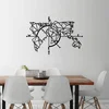 Wallity Zidna dekoracija World Map Metal Decor 2, Crna