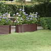 Povišena vrtna gredica od pocinčanog čelika 114 x 40 x 36 cm smeđi