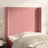 Vidaxl Vzglavje z ušesi roza 103x16x118/128 cm žamet
