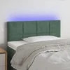 Vidaxl vidaXL Vzglavje postelje z LED diodo temno zeleno 80x5x78/88 cm žametno