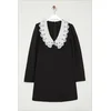 Trendyol Black A-Line Collar Detailed Mini Woven Dress