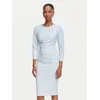Rinascimento Cocktail obleka CFC0131070003 Svetlo modra Slim Fit