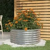 Vidaxl Visoka greda iz cinkanega jekla 80x80x36 cm srebrna