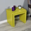 Hanah Home Set klub stočića Shp-103-Yy-1, 55x47x40 cm, 3 komada, Žuti