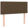 Vidaxl Posteljno vzglavje temno rjavo 90x5x78/88 cm blago