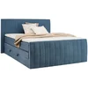 Carryhome BOXSPRING POSTELJA 180 cm x 200 cm , tekstil modra