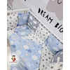 Bubamara 037 Set za krevetac sa ogradom od jastuka Oblaci, Bez lastiša