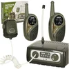 Northix Walkie Talkie walkie talkie kratkovalovni set s centralo za otroke kaki