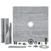 VEVOR Komplet za prho JQ-7272A 1828x1828x32 mm siva