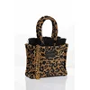 Sorena Handmade Ženska mini tote torba Leopard velvet, Braon