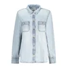 GUESS JEANS LONG SLEEVE SHIRT WOMEN BLUE