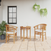 Stolica s jastukom 2 pcs Smeđa 63 x 58 x 89 cm Čvrsto teak drvo