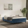 Okvir za krevet s oprugom tamnoplavi 140x190 cm baršunasti