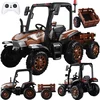 Veliki traktor s prikolicom 4×4 – smeđi