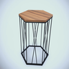 Hanah Home Klub sto Cetrus, 40x62x35 cm, Orah