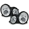 OEM Kristalni farovi Angel Eyes Mercedes CLK W208 (97-02), Hrom