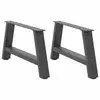 Noge za klub stolić A-oblika 2 kom antracit 70 x (30-31) cm čelik