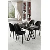 Hanah Home Trpezarijski set, 5 komada, Crni