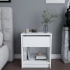 Hanah Home Noćni ormarić Sheridan 44,6x52,8x35,9cm Beli