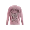 Ed Hardy Pulover Brave Heart Adler siva/vijolično modra/roza