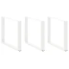 Noge za blagovaonski stol U-oblik 3 kom Bijele 100 x (72-73) cm Čelik