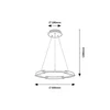 Rabalux Visilica Sindri, LED 45W, 3200lm, DIP prekidač 3000-4000K, R60cm, Crna