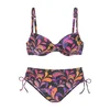 VIVANCE Bikini vijolično modra/temno oranžna/roza/črna