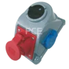 shumee Fiksna vtičnica s stikalom 0-1 16A 4P 400V + 2P+Z 230V IP44 kombinirana PCE 96061441W