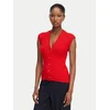 Tommy Hilfiger Telovnik Mid Gg Cable WW0WW50075 Rdeča Regular Fit