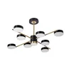 LED luster na šipci 8xLED/7W/230V + LED/6W 3000-6000K, prečnik 77 cm, zlatna/crna