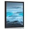 Plakat kristali ledenih plošč - 30x45 black