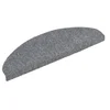 Prostirke za stepenice, samoljepljive, 15 kom, 65x21x4 cm, svijetlo sive, poluokrugle, velike