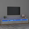 TV ormarić s LED svjetlima siva boja betona 240x35x40 cm
