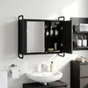 vidaXL Viseca kopalniška omarica Črni hrast 64 x 20 x 56,5 cm