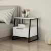 Hanah Home Noćni ormarić Pal 45x50x40cm Beli