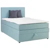 Welnova POSTELJA BOXSPRING 120 cm x 200 cm , tekstil svetlo modra