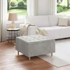 Otoman za pohranu Svijetlo siva 80 x 80 x 45 cm Baršun