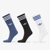 Nogavice adidas 3-Stripes High Crew Socks 3 Pairs White/ Night Marine/ Black S