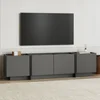 HANAH HOME Polica za TV Lowen Anthracite Black