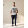 Sinsay - Pamučna comfort majica sa motivom pejzaža - nude