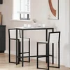 vidaXL miza Bela 100 x 40 x 101 cm Inženirski les in jeklo