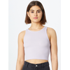 Ladies Cropped Rib Top Lilac