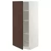 METOD Visoki element s policama, bela/Sinarp smeđa, 60x60x140 cm