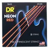 Set strun za 5-strunsko električno bas kitaro Neon Red NRB5-45 DR Strings