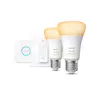 PHILIPS Set 2 pametne sijalice + Hue bridge + prekidač HueWA 2x8W A60 E27 bele