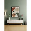 WallXpert uramljena MDF slika ARTNEWCLSYH93, apstraktni oblici u terakota, bež i maslinastim tonovima, 50 x 70 cm