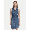 Guess Jeans obleka W6YK24 D1763 Modra Slim Fit